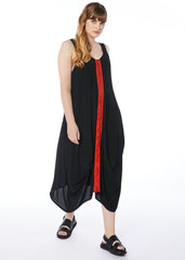 Joy Division Dress - Black Orange