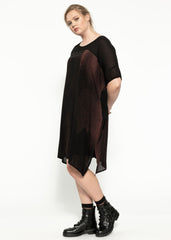 Reed Dress - Black Garnet