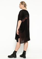 Reed Dress - Black Garnet