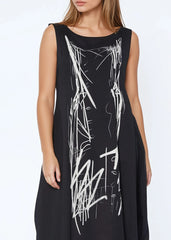 Andy Dress - Black Chalk