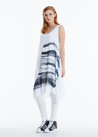 Middle of Nowhere Dress - White Black